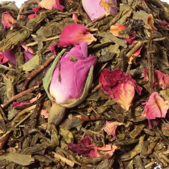 China’s vruchtenparadijs-Fleurige groene thee met aardbei en framboos