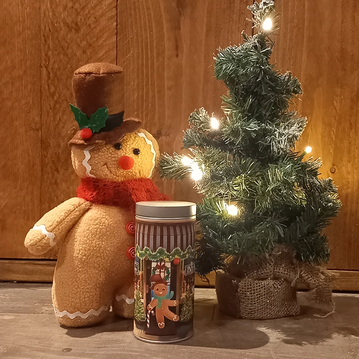 kerstblikje met the feistea gingerbreadman